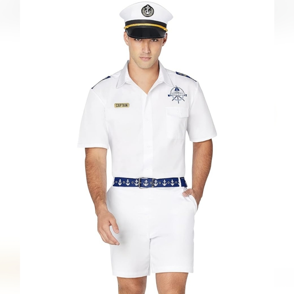 Spirit Halloween Adult Yacht Captain Costume - Large